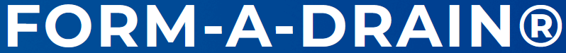 Form-A-Drain® Plus logo blue white